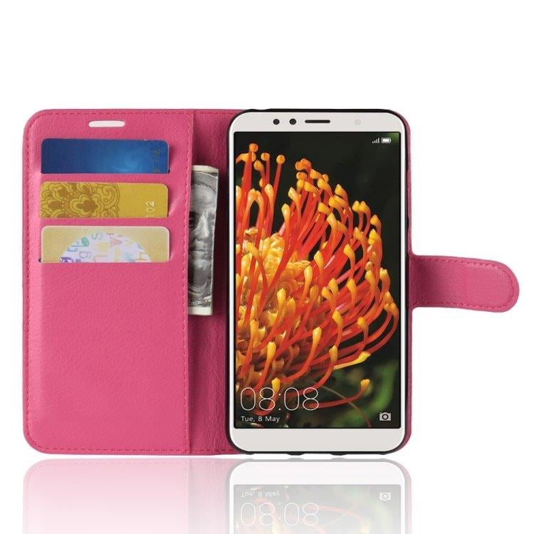 Lompakkokotelo telineellä Huawei Y6 2018 Pinkki