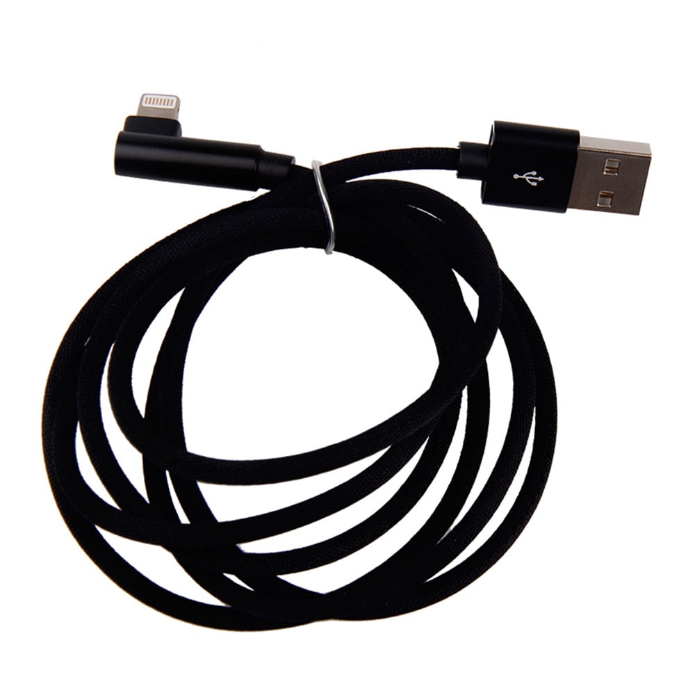 Lightning USB-kaapeli kulma 1,2 m Musta