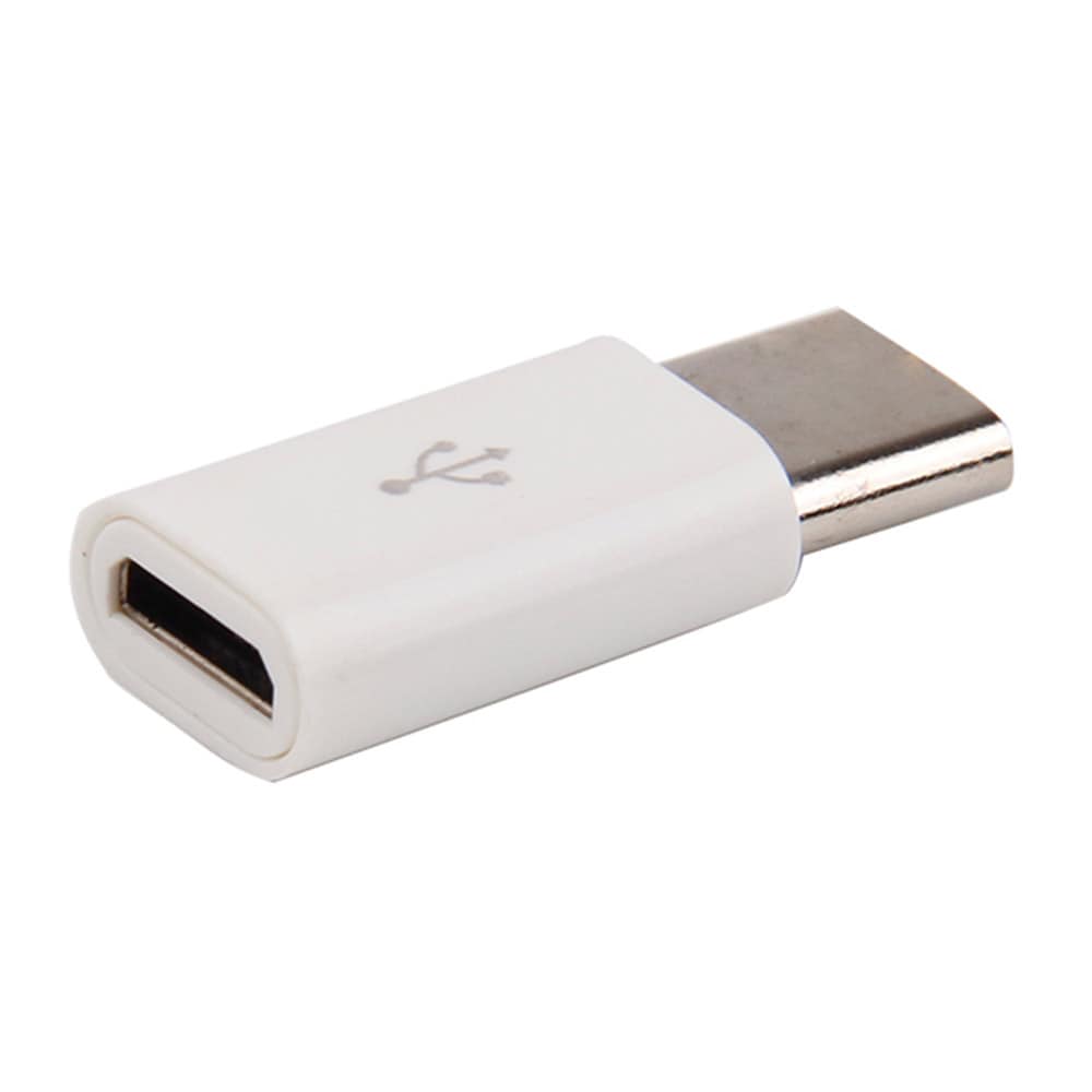 MicroUSB - USB Tyyppi-C-Sovitin Valkoinen