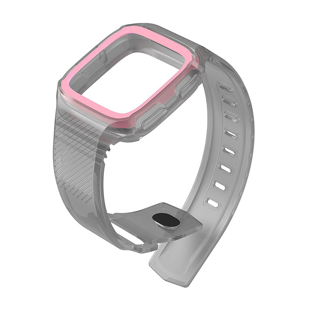 Silikoniranneke Fitbit Versa Harmaa/Pinkki