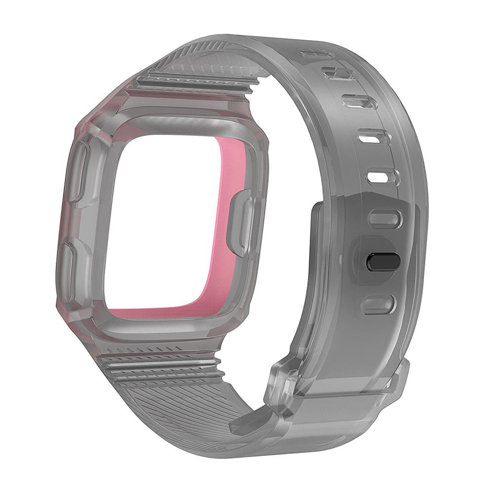 Silikoniranneke Fitbit Versa Harmaa/Pinkki