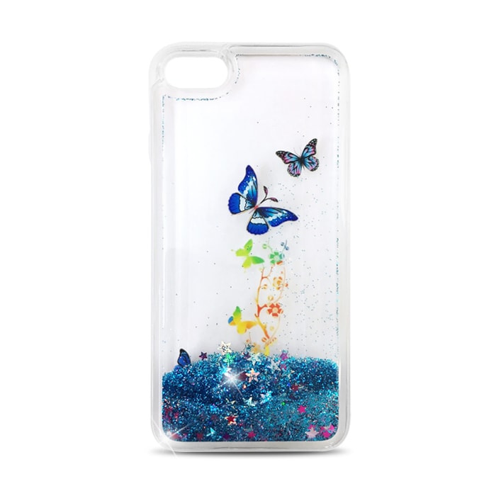 Liquid Glitter Takakuori iPhone 7 - Sininen