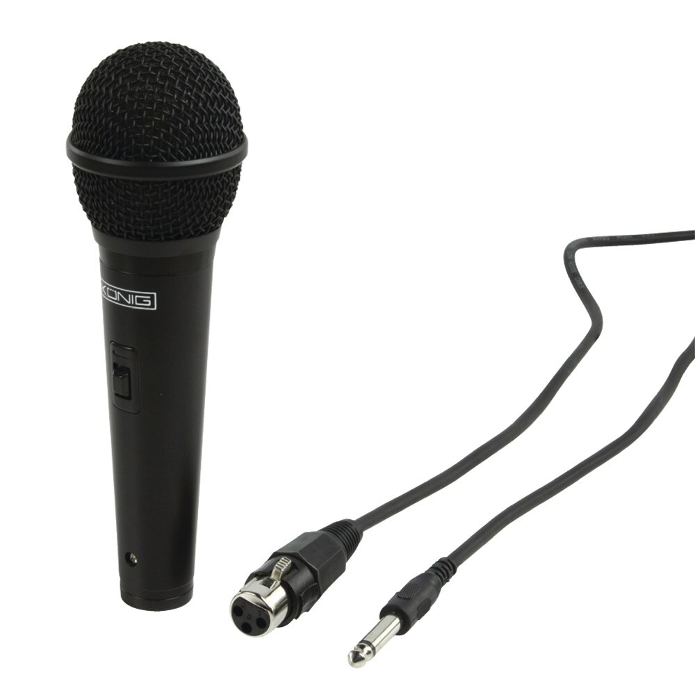 König Mikrofoni 6.35 mm -72 dB Musta