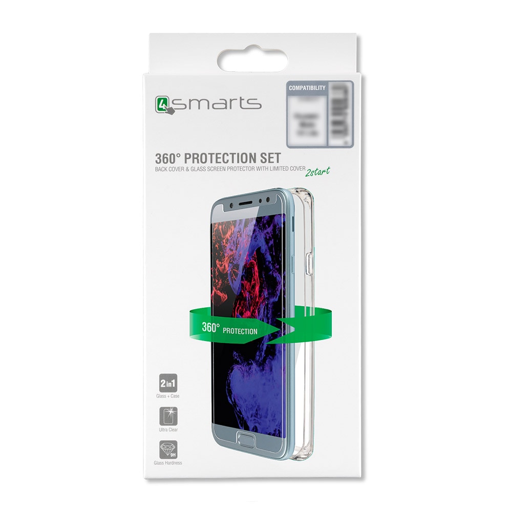 4smarts 360° Protection Set Samsung Galaxy A8 (2018) Kirkas