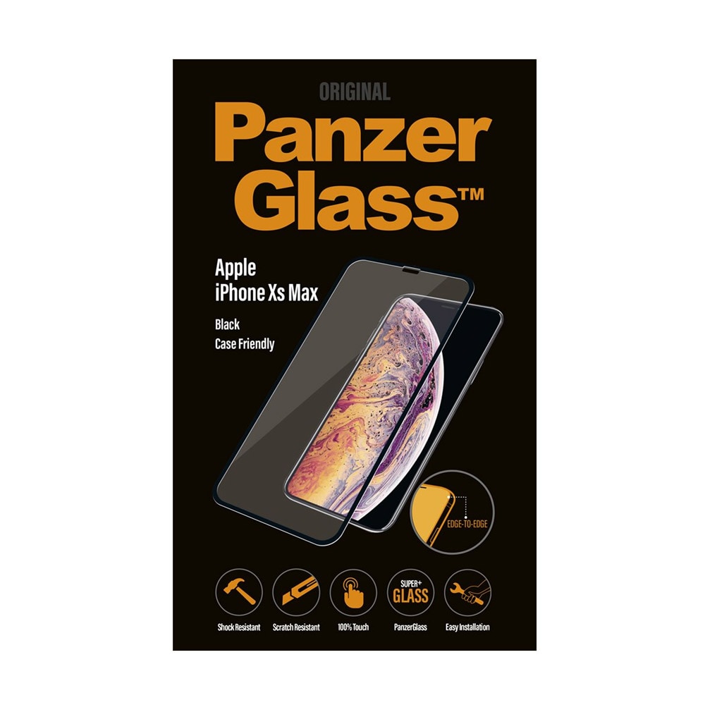 PanzerGlass Apple iPhone XS Max Black, Case Friendly