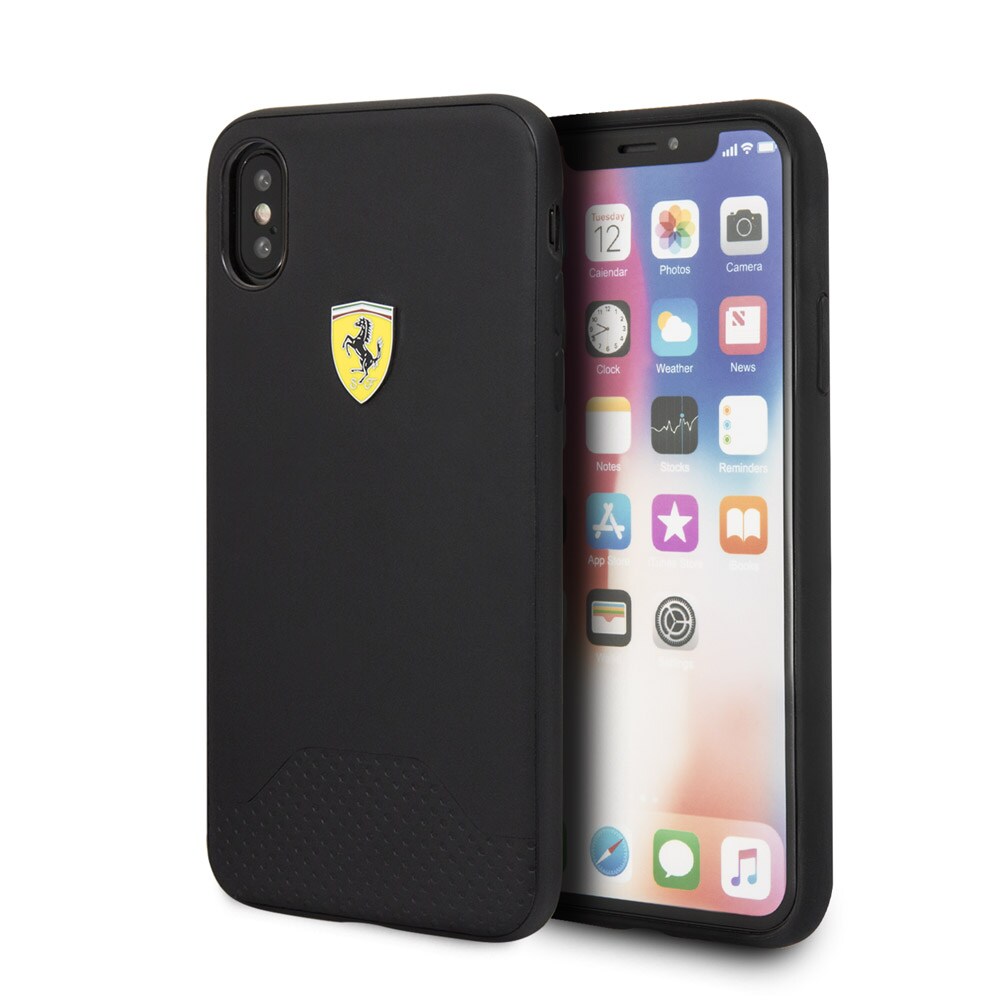 Ferrari Hardcover Shield iPhone X Musta