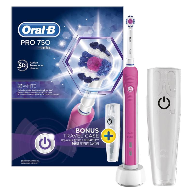 Oral-B (Braun) Pro 750 CrossAction matkakotelolla