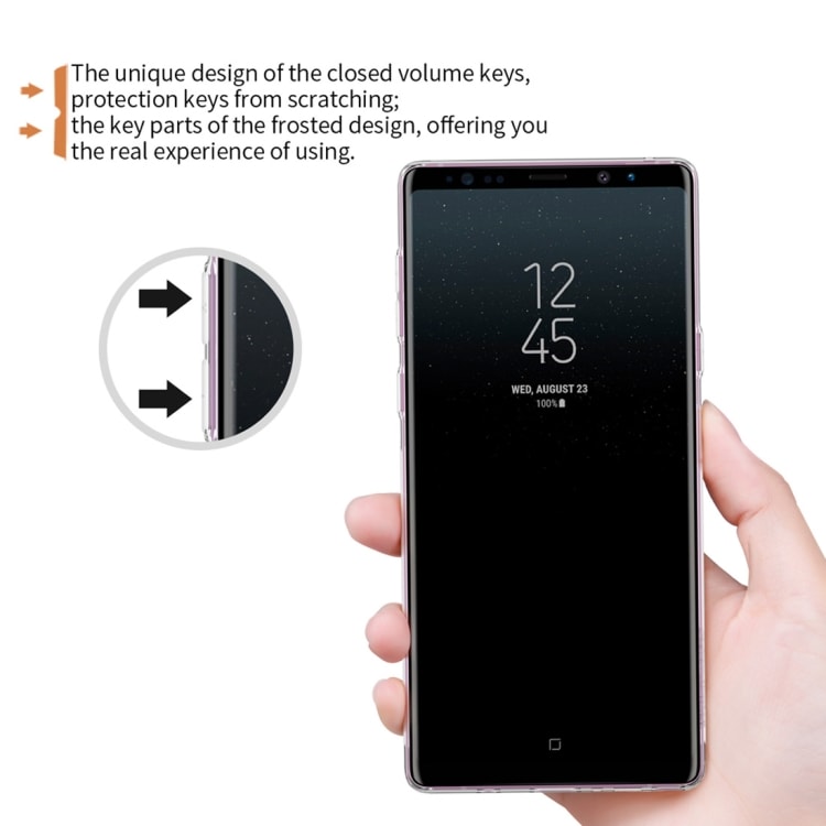 NILLKIN TPU-kotelo Samsung Galaxy Note 9 - Kirkas/Valkoinen