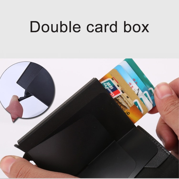 X-7 RFID Lompakko Kortti PopUpilla - Musta