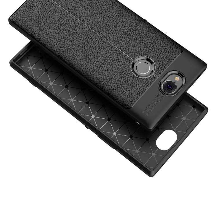 Takakansi Litchi Sony Xperia XA2 Plus - Musta