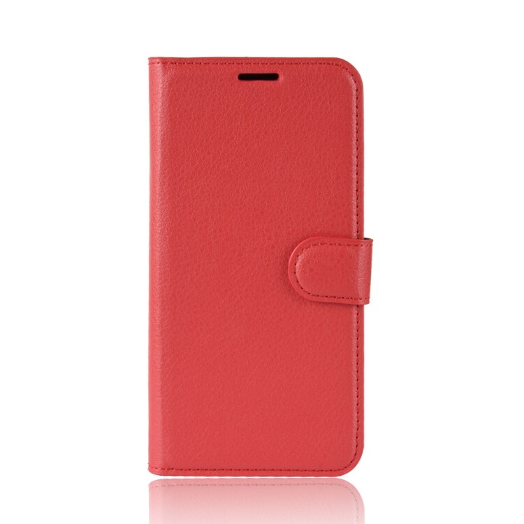 Keinonahkakotelo telineellä Sony Xperia XZ3 Punainen