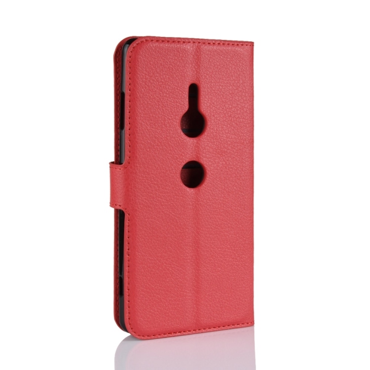 Keinonahkakotelo telineellä Sony Xperia XZ3 Punainen
