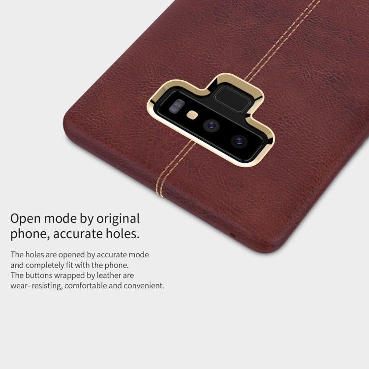 NILLKIN Englon Keinonahkakuori Samsung Galaxy Note 9 Ruskea