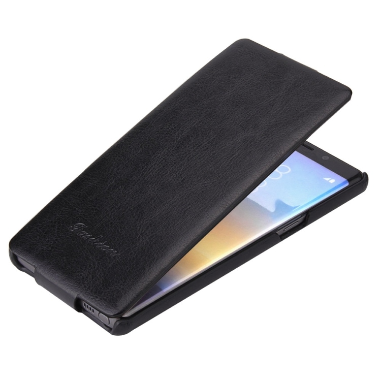 Fierre Shann Retro Flip kotelo Samsung Galaxy Note 8 Musta