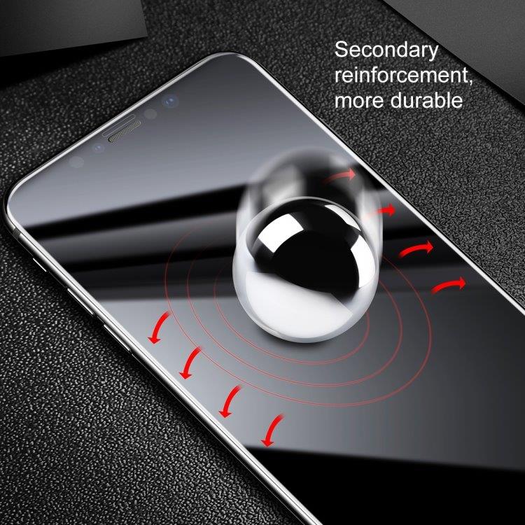 Baseus 0.2mm Temperoitu Näytönsuoja iPhone XS Max Musta Kehys