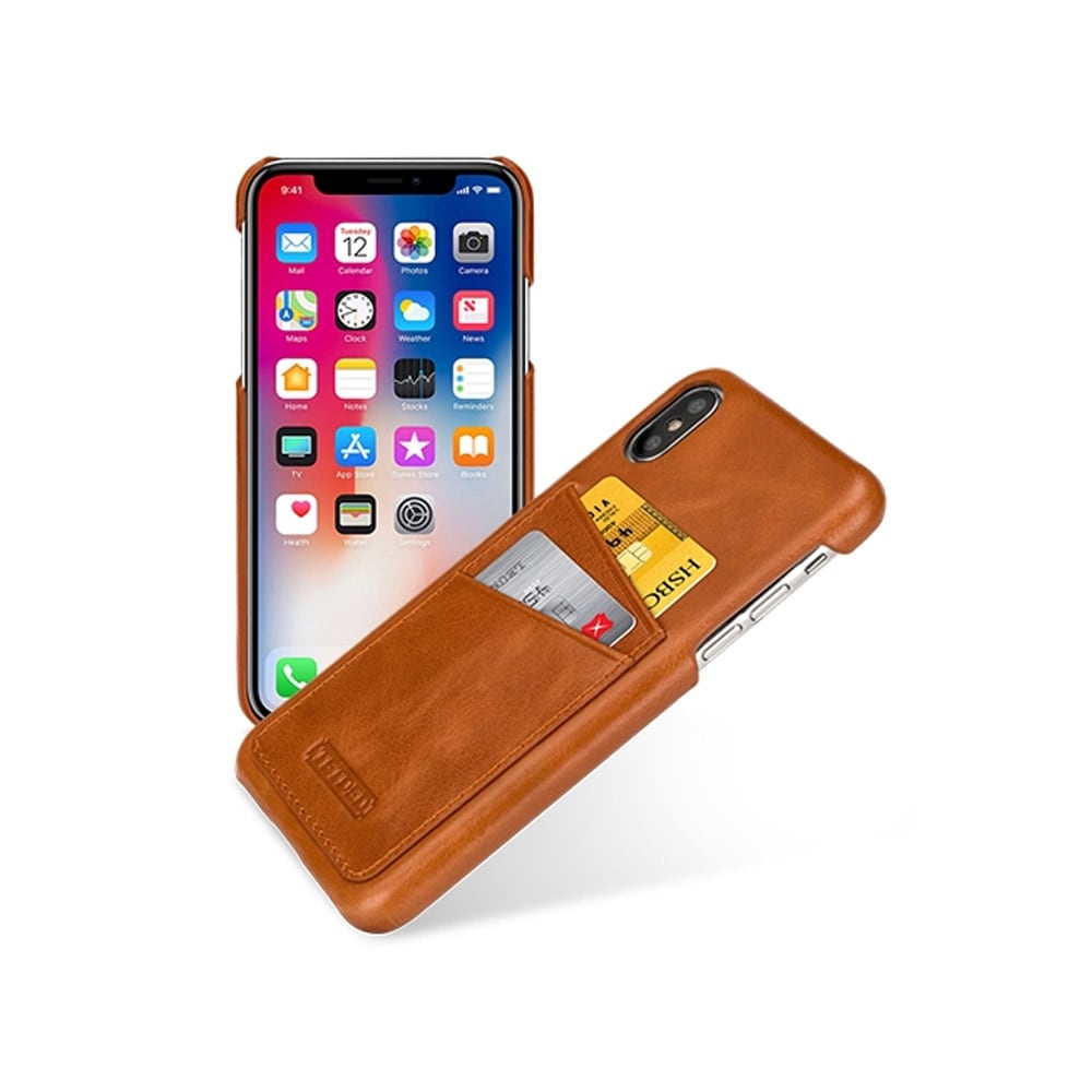 Tetded Leather Case iPhone X / XS Vintage: Brown