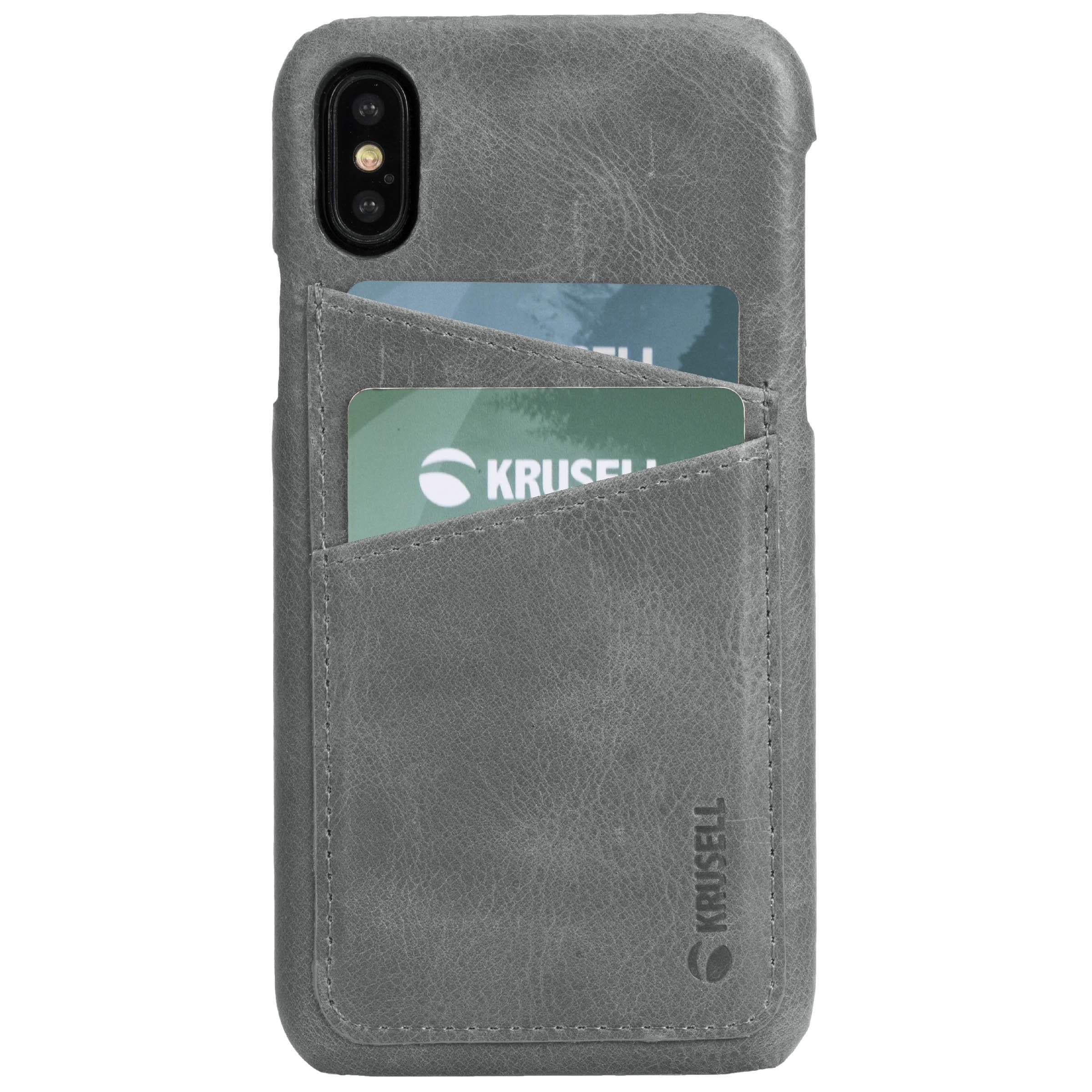 Krusell Sunne 2 Card Cover iPhone XS Max - Vintage Grey