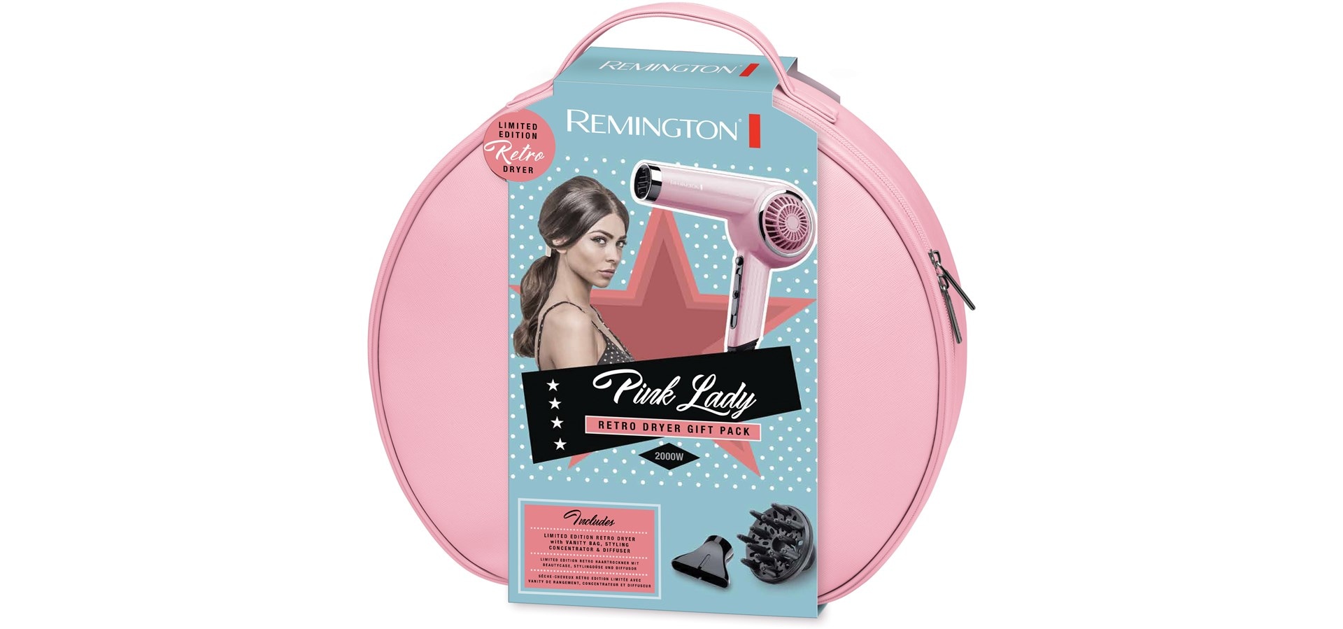 Remington Retro D4110O - Pinkki Hiustenkuivaaja