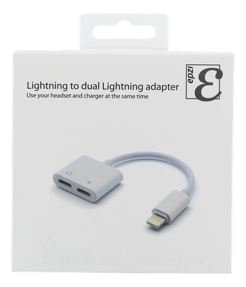 Adapteri - Lightning - dual lightning 0,1 m