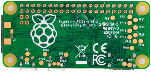 Raspberry Pi Zero MED erillisellä GPIO-pinniliitännällä - microSD