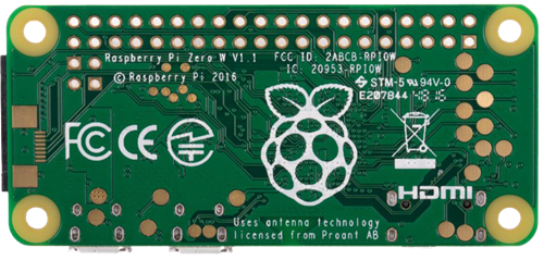 Raspberry Pi Zero W erillisellä GPIO-pinniliitännällä - WiFi+BT ja microSD
