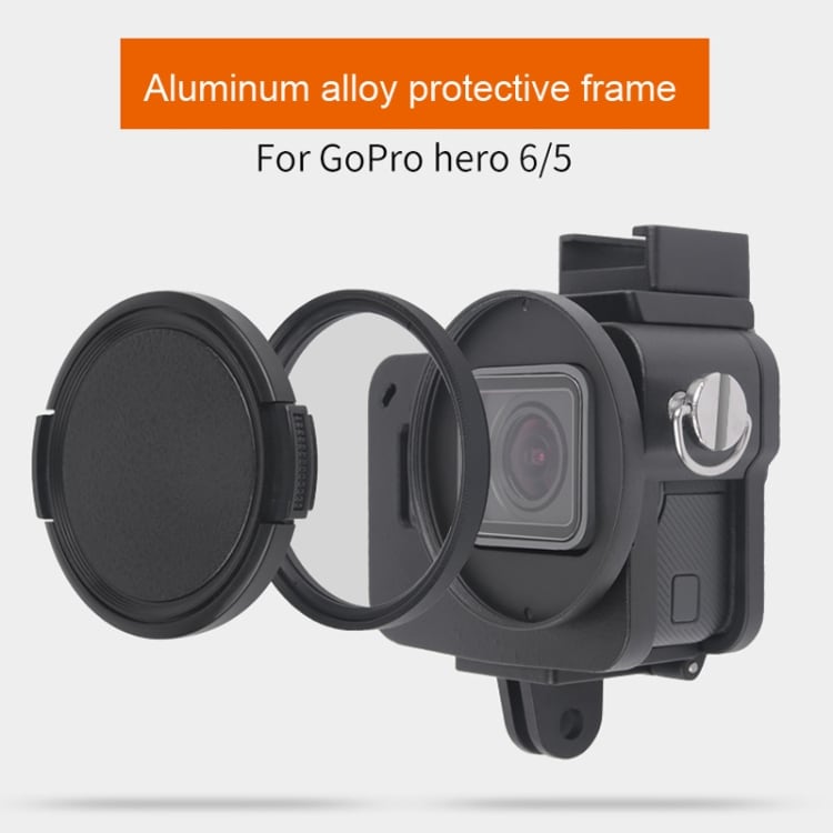 Alumiinikuori GoPro HERO7 Black /6 /5 med 52mm UV Linssi