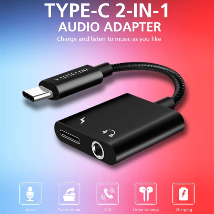 Q17 USB-adapteri 3.5mm+USB-C - USB-C