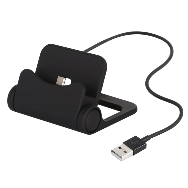 Lataus & Synkronointiasema + Teline USB-C Älypuhelimille