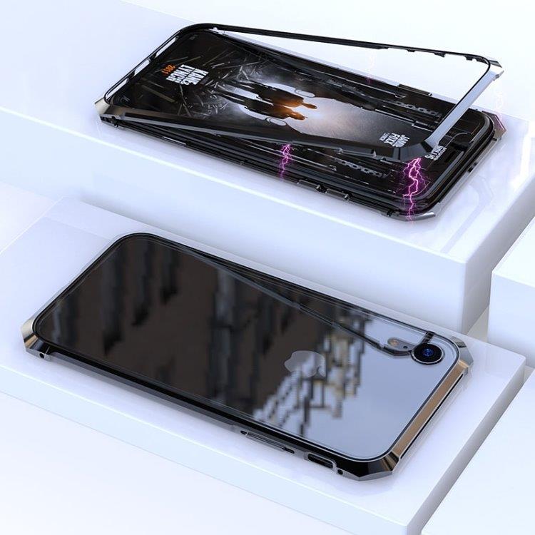 Magnettinen Temperoitu Näytönsuoja Kehys iPhone XR Musta
