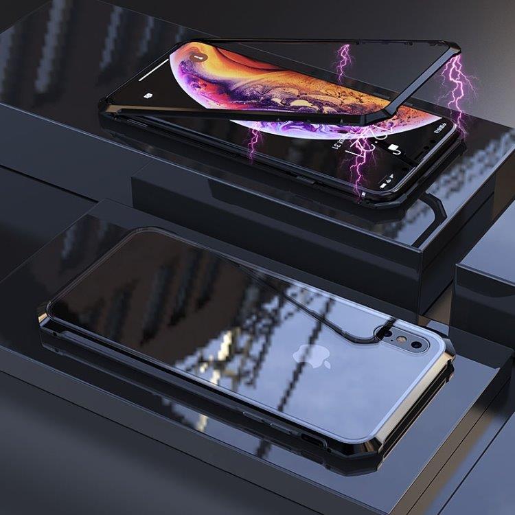 Magneettinen Temperoitu Näytönsuoja Kehys iPhone XS Max Musta
