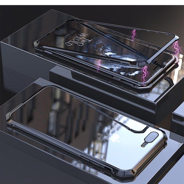 Magneettinen Temperoitu Näytönsuoja Kehys iPhone 8 Plus & 7 Plus Musta