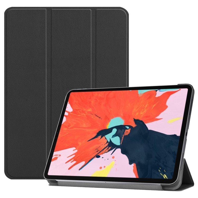 TriFold Custer Kotelo iPad Pro 12.9  2018 Musta