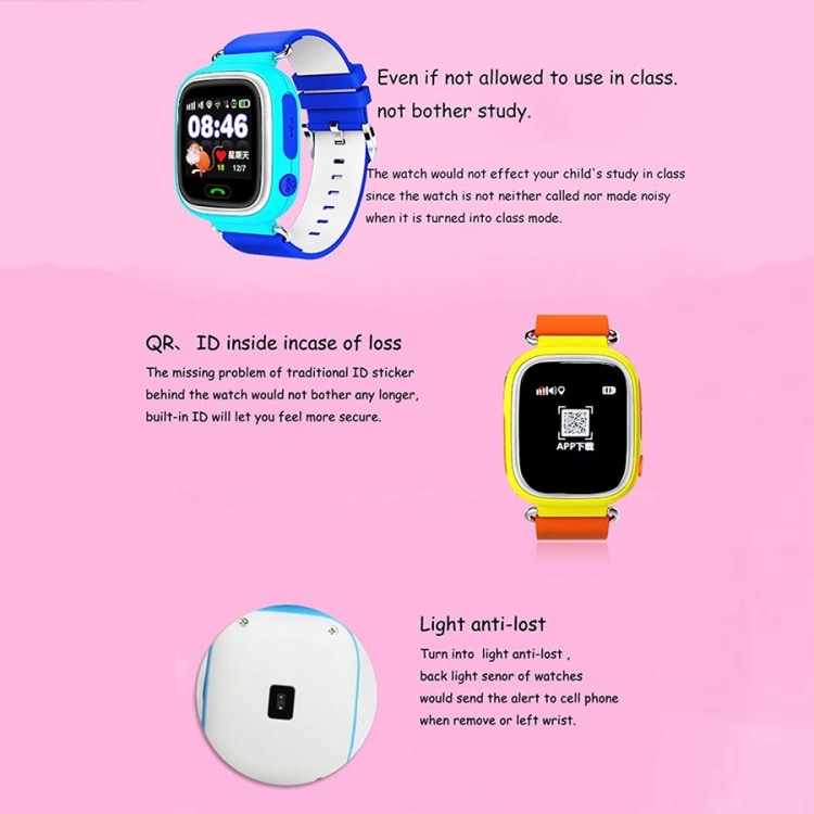 Q90 Smartwatch Lapsille Sininen