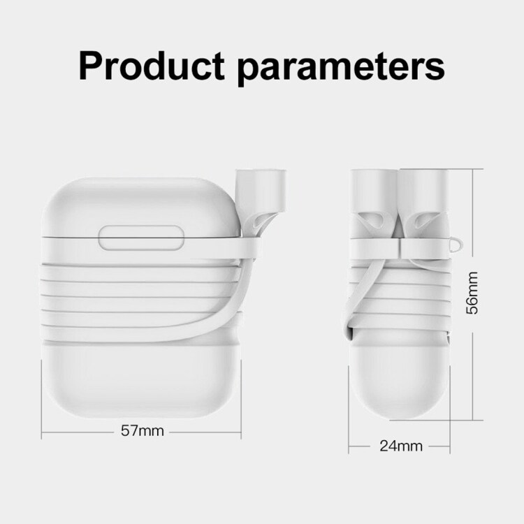 Baseus Silikoni Säilytyslaukku + Straps Apple AirPods
