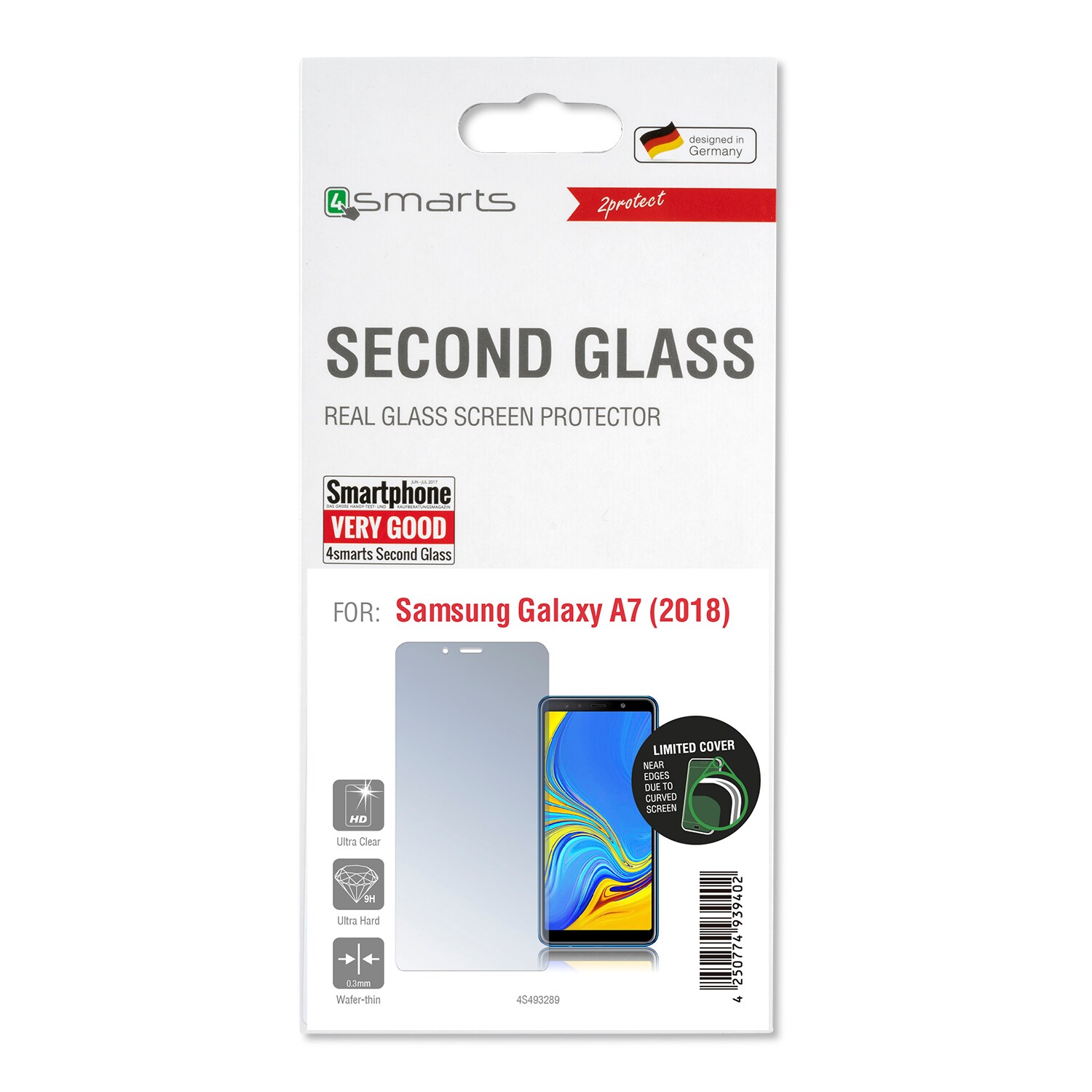 4smarts Second Glass Limited Cover for Samsung Galaxy A7(2018)