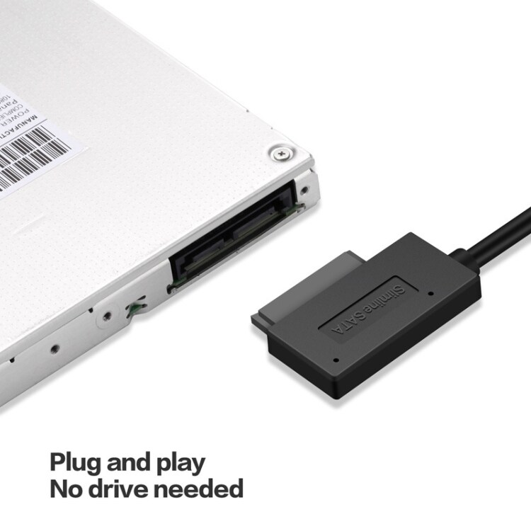 Sovitinkaapeli USB 2.0 - 7+6Pin Slimline SATA