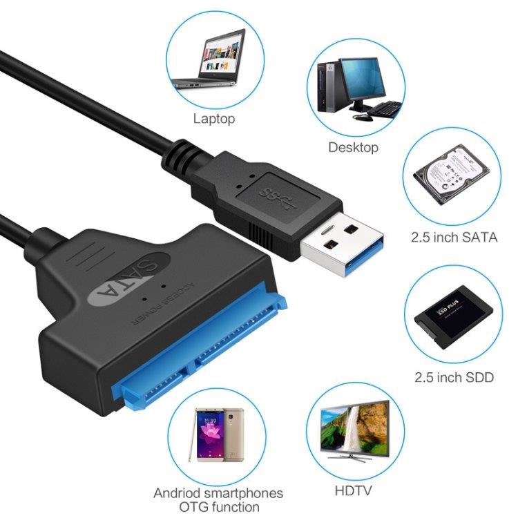 Sovitinkaapeli SATA - USB 3.0