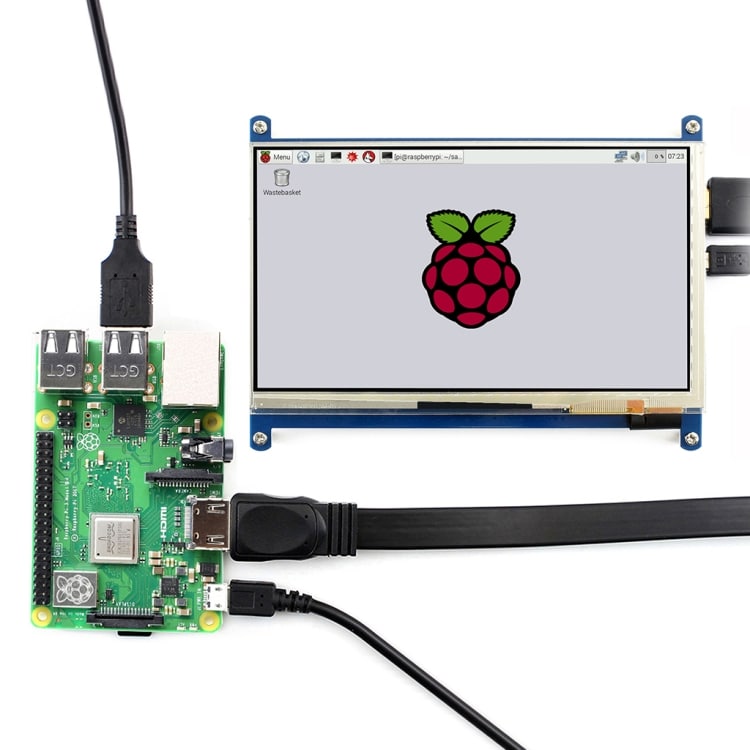 WAVESHARE 1024×600 7" LCD Touch Raspberry Pi