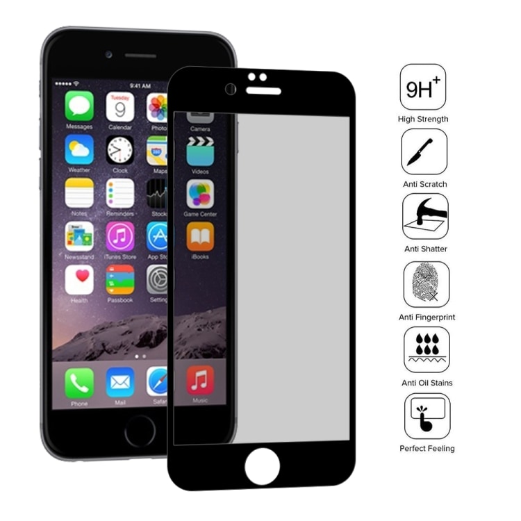 Privacy  näytönsuoja temperoitua Lasia iPhone 6 & 6s