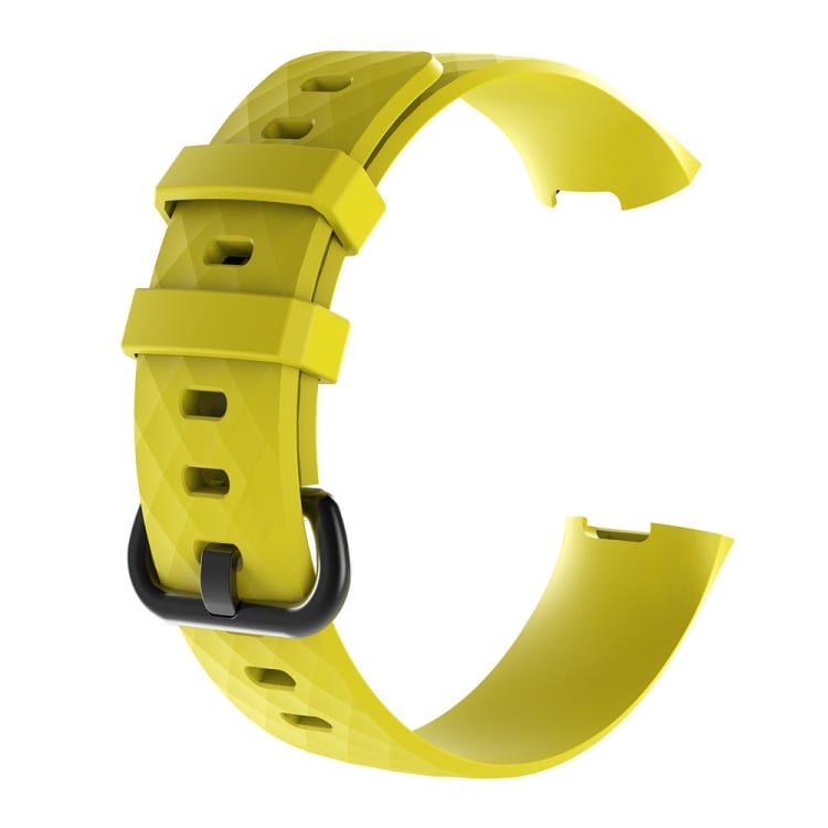 Pehmeä ranneke Fitbit Charge 3 keltaisen värisenä