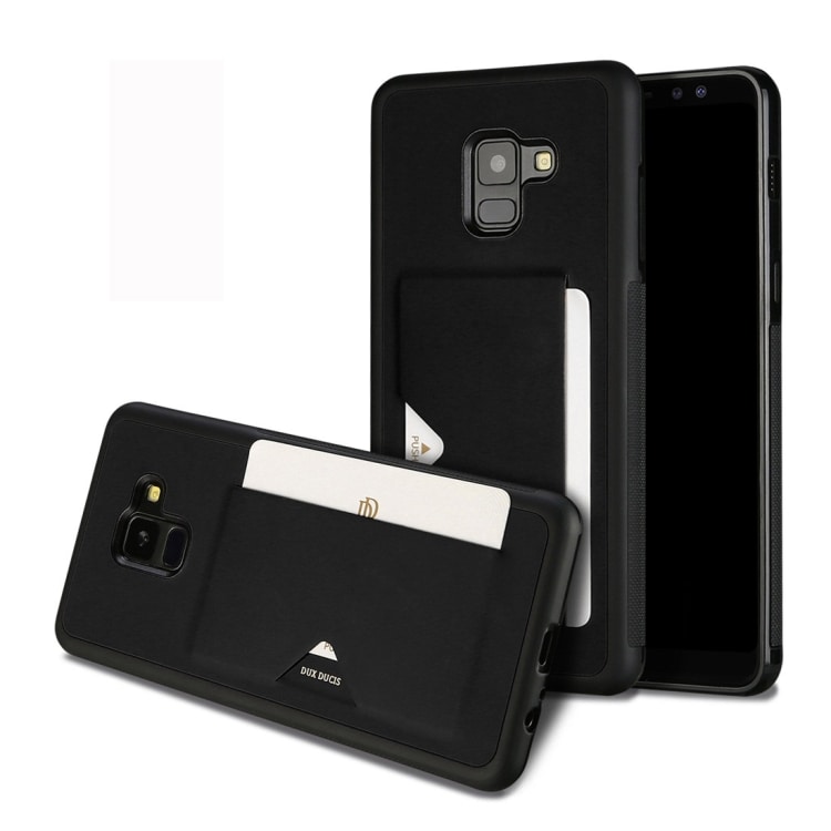 Musta Matkapuhelimen Kansi / Kuori Samsung Galaxy A8 Plus 2018  korttipidike