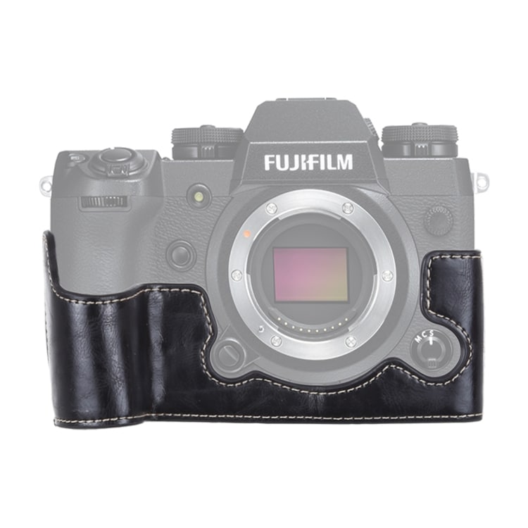 FUJIFILM X-H1 Kameran suojakotelo - Musta PU-nahka