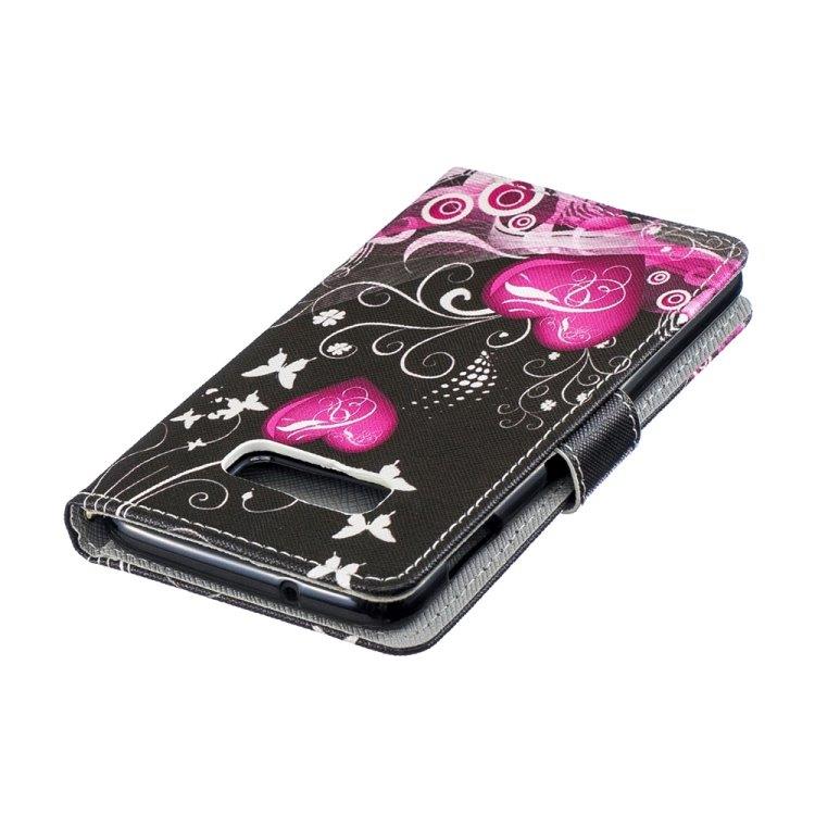 Peach sydämet matkapuhelimen kotelo / korttipidike Samsung Galaxy S10e