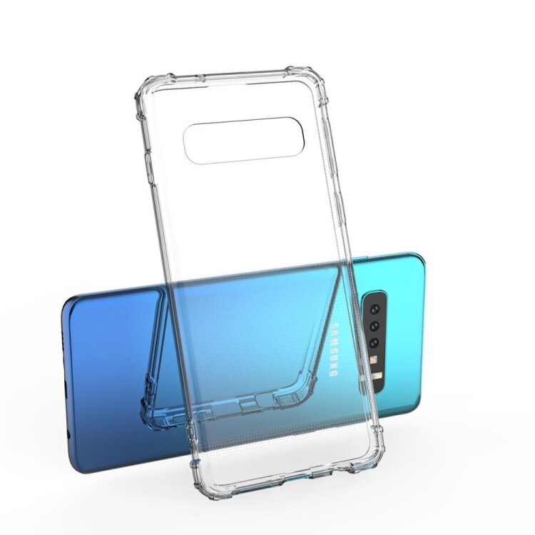 Iskunkestävä läpinäkyvä TPU-kuori Galaxy S10 mallille