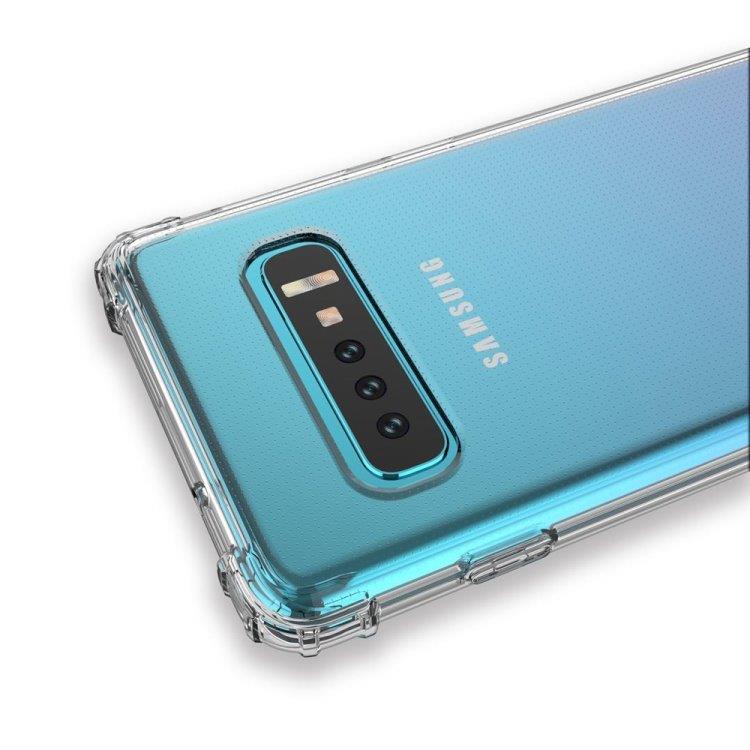 Iskunkestävä läpinäkyvä TPU-kuori Galaxy S10 mallille
