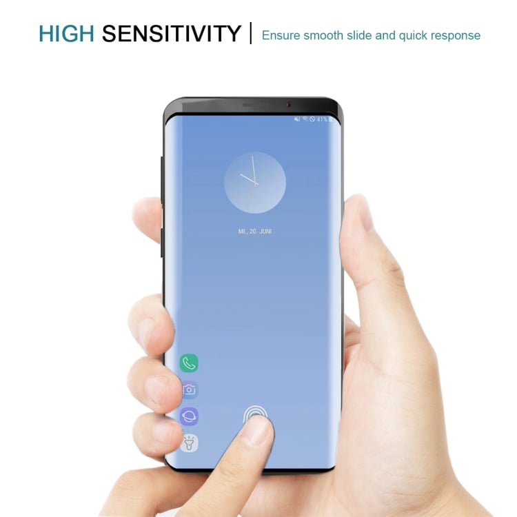 9H Kaareva Koko näytön suoja 0.3mm temperoitua lasia - Samsung Galaxy S10+