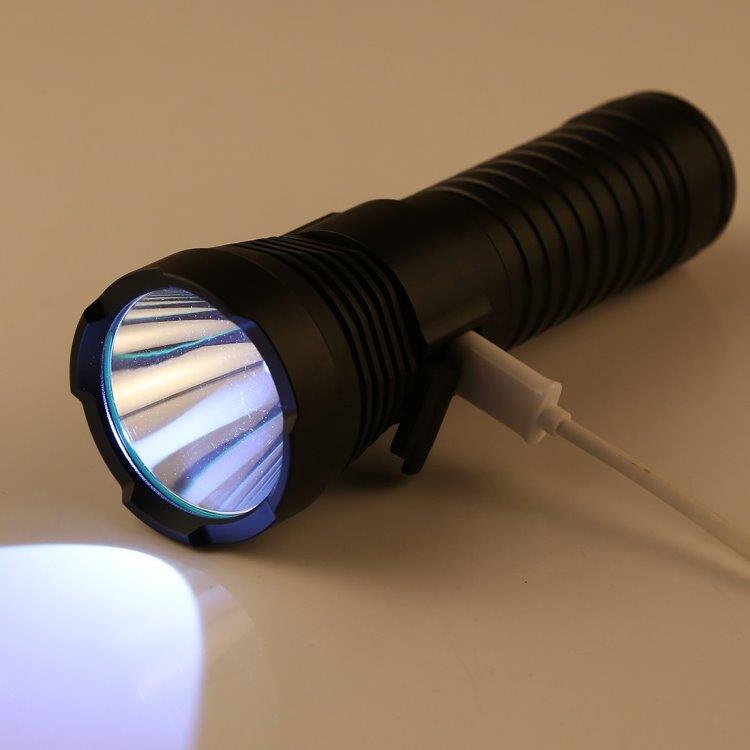LED-taskulamppu, jossa on 4 eri valaistusasetusta + USB-lataus