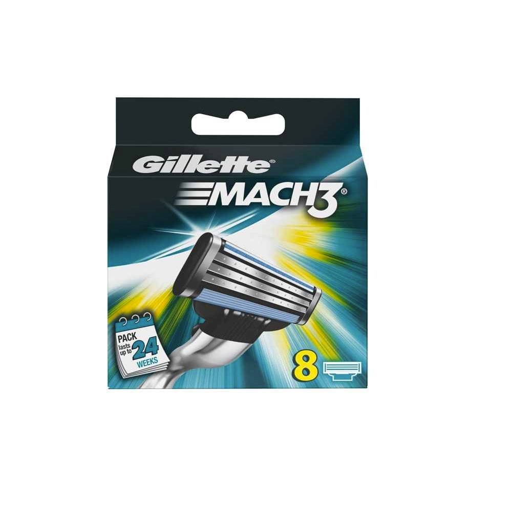 Gillette Mach3 Partaterät 8-pakkaus