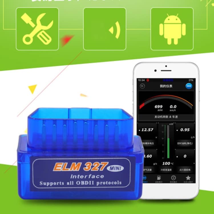 OBD V2.1 mini ELM327 OBD2 Bluetooth Autodiagnostiikka