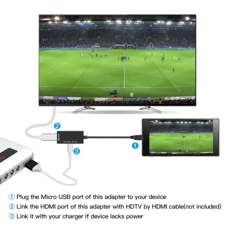 Micro-USB - HDMI Sovitin MHL HDTV Samsung / Sony / Huawei